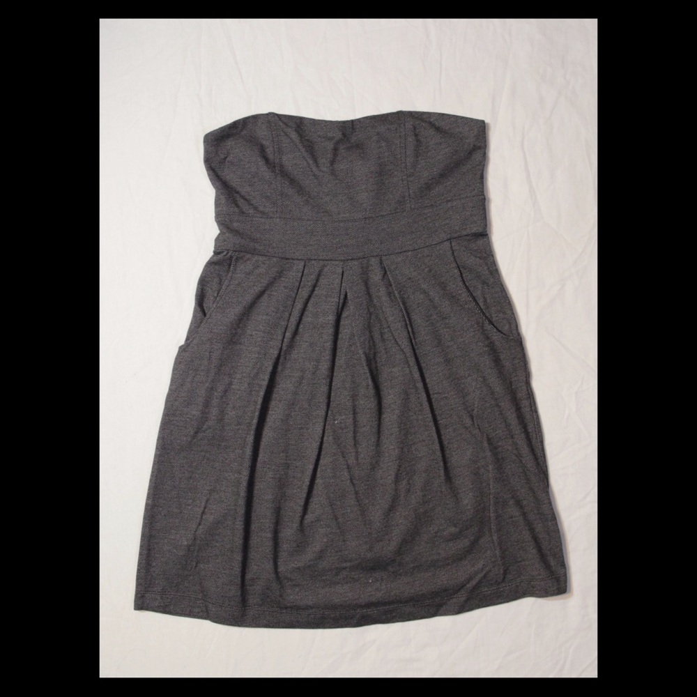 Forever 21 gray strapless dress